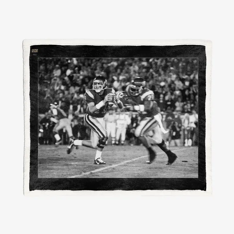50"x60" Double-Sided Super Soft Plush Blanket - USC Football (13) - Matt Leinart & Lendale White Printy6