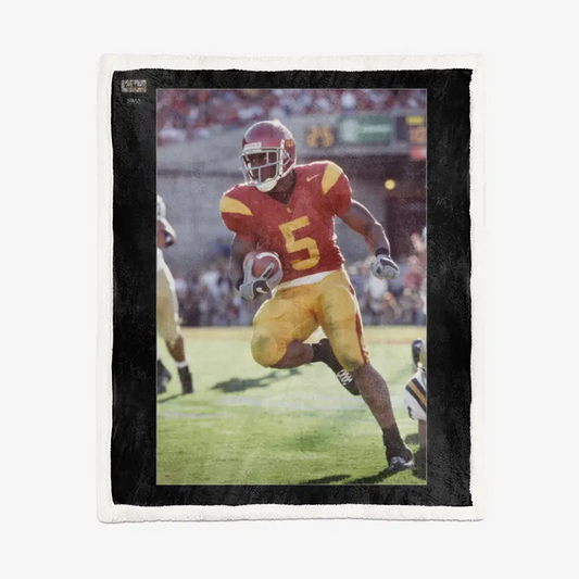 50"x60" Double-Sided Super Soft Plush Blanket - USC Football (2) -Reggie Bush Printy6
