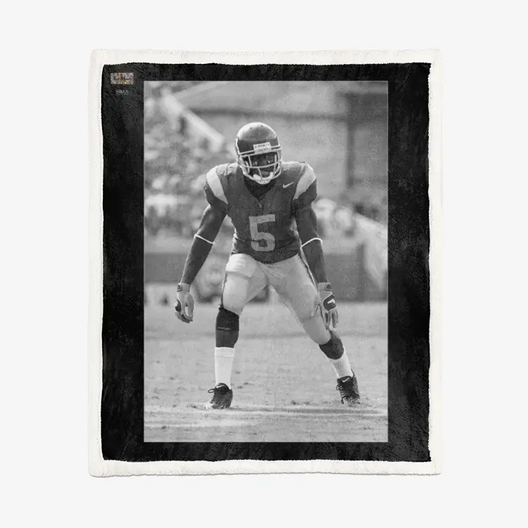 50"x60" Double-Sided Super Soft Plush Blanket - USC Football (8) - Reggie Bush Printy6