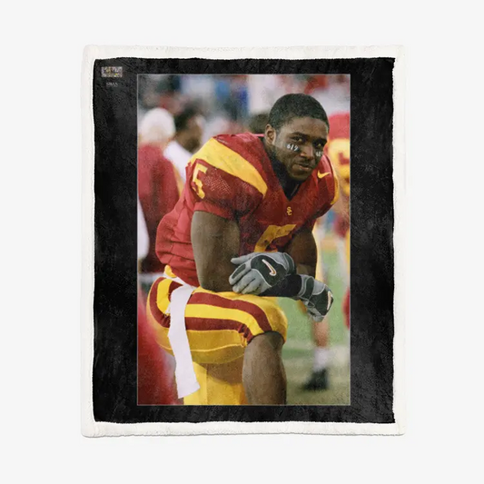 50"x60" Double-Sided Super Soft Plush Blanket - USC Football (9) - Reggie Bush Printy6