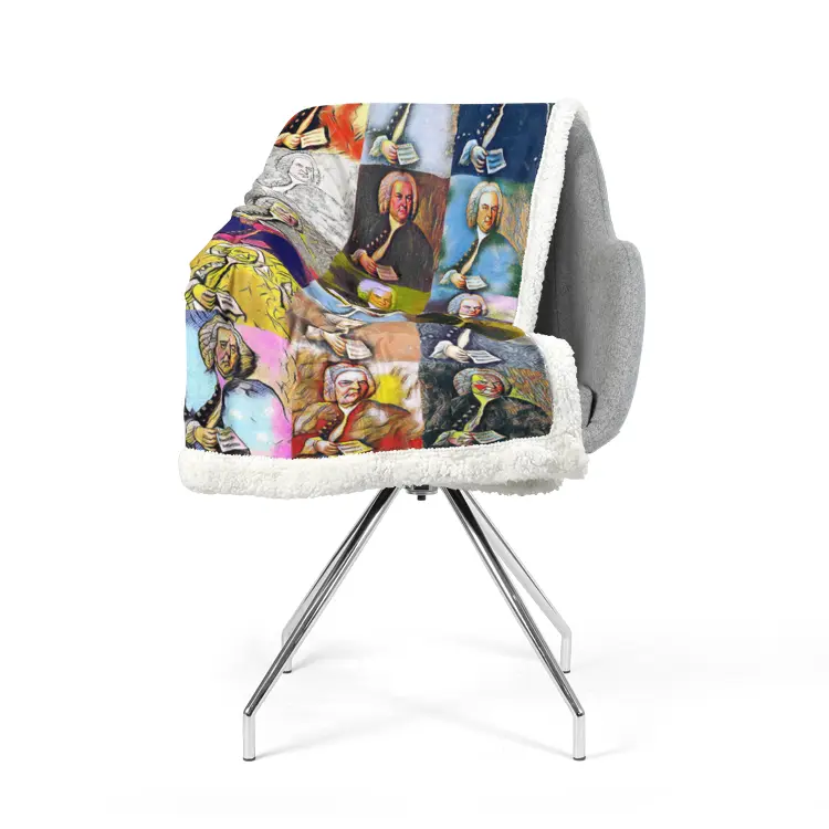 50"x60" Double-sided super soft plush blanket - Encore - Johann Sebastian Bach Printy6