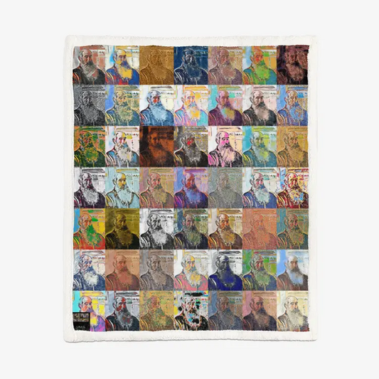 50"x60" Double-sided super soft plush blanket - School of painting - Camille Pissarro Printy6