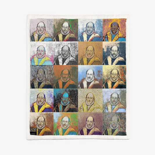 50"x60" Double-sided super soft plush blanket - School of painting - Doménikos Theotokópoulos 'El Greco' Printy6