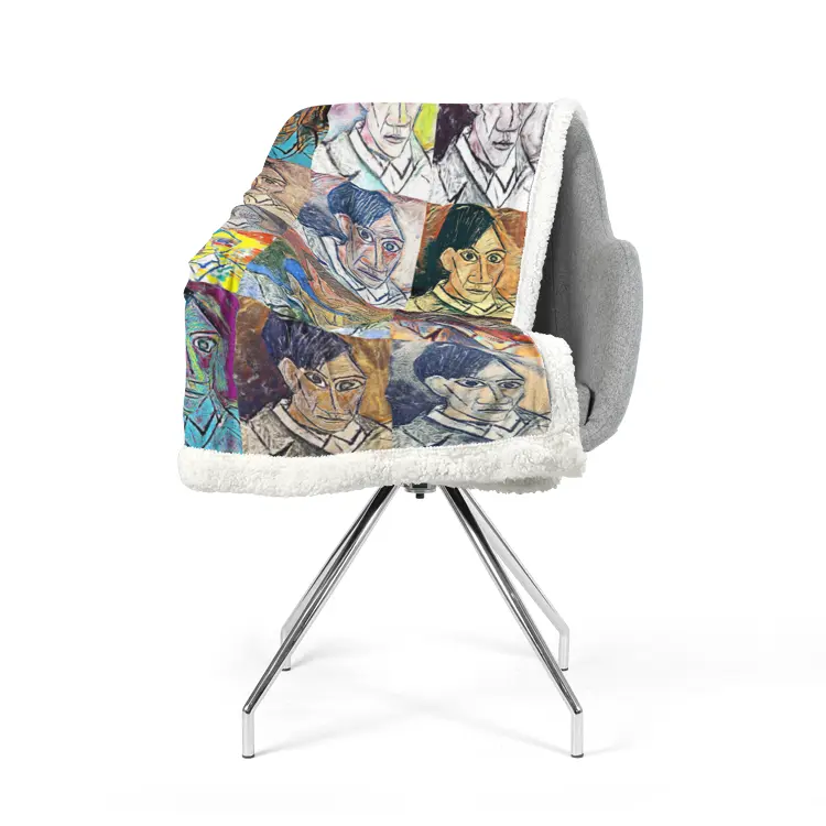50"x60" Double-sided super soft plush blanket - School of painting - Pablo Picasso Printy6