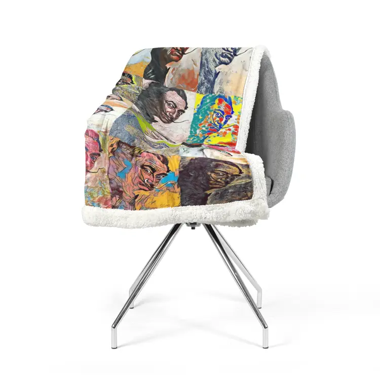 50"x60" Double-sided super soft plush blanket - School of painting - Salvador Dali Printy6