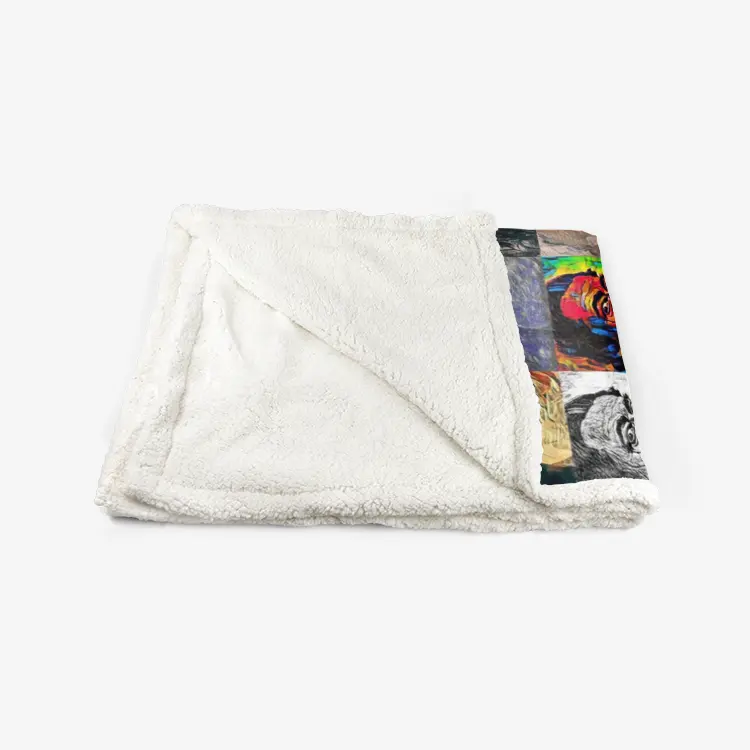 50"x60" Double-sided super soft plush blanket - School of painting - Salvador Dali Printy6