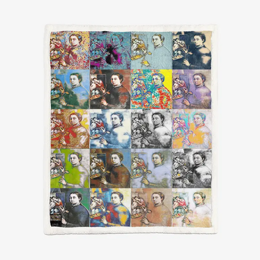 50"x60" Double-sided super soft plush blanket - School of painting - Sofonisba Anguissola Printy6