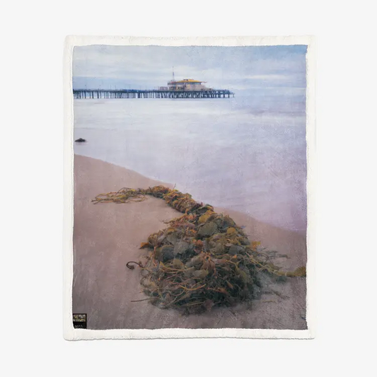 60"x78" Double-Sided Super Soft Plush Blanket - Thagmatography - Landscape 101 - Santa Monica beach Printy6