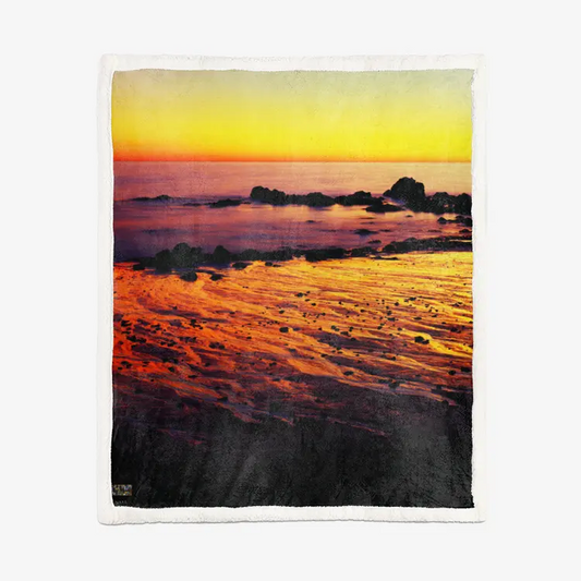 60"x78" Double-Sided Super Soft Plush Blanket - Thagmatography - Landscape 101 - Topanga Canyon beach Printy6