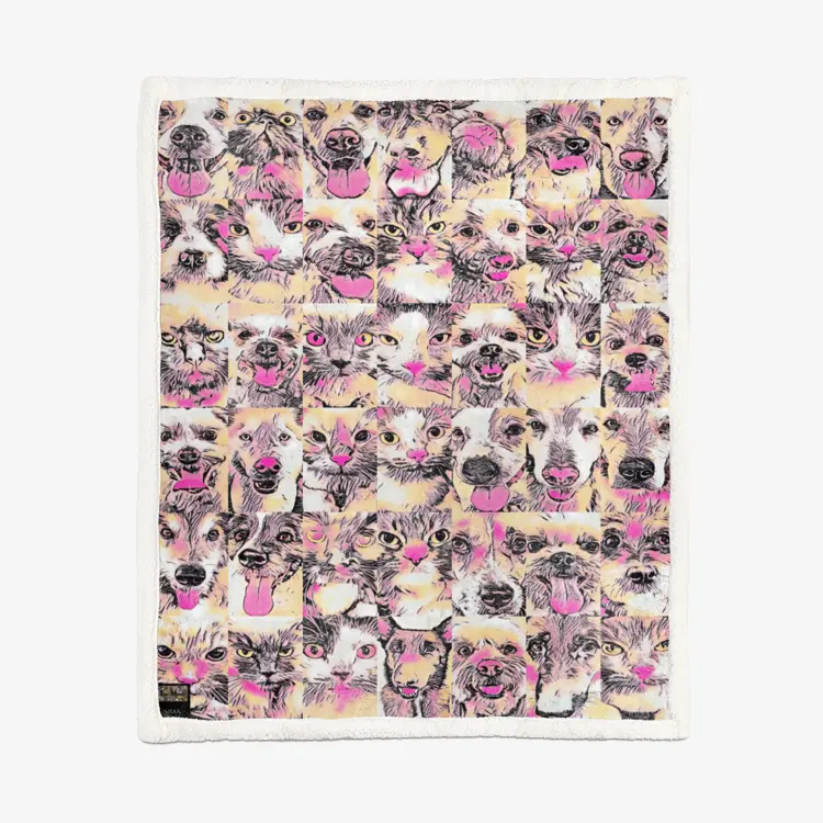 60"x78" Double-sided super soft plush blanket - Club 99 Printy6