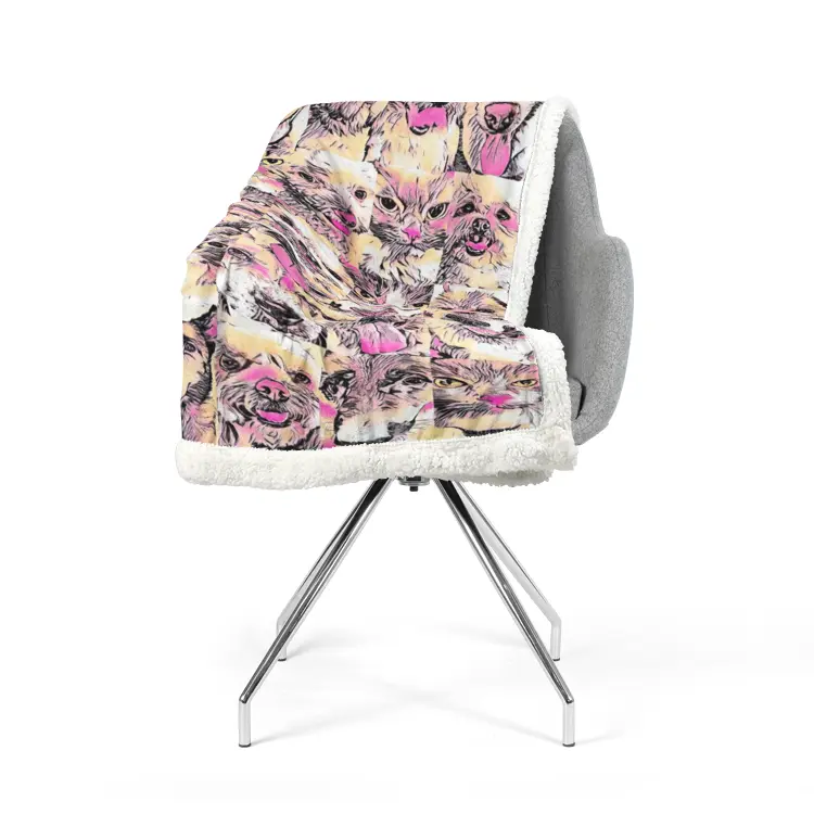 60"x78" Double-sided super soft plush blanket - Club 99 Printy6