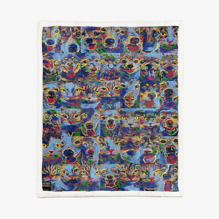 60"x78" Double-sided super soft plush blanket - Club 99 Printy6