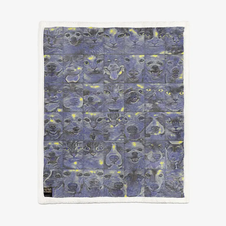 60"x78" Double-sided super soft plush blanket - Club 99 Printy6