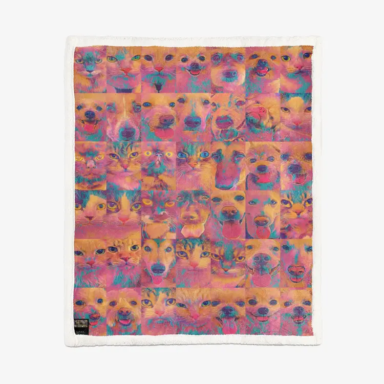 60"x78" Double-sided super soft plush blanket - Club 99 Printy6