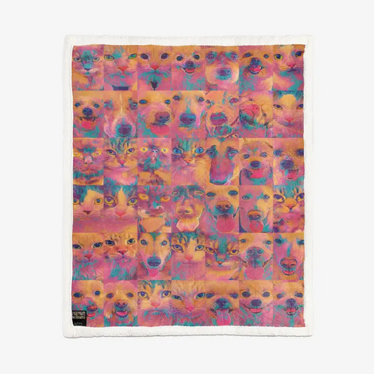 60"x78" Double-sided super soft plush blanket - Club 99 Printy6