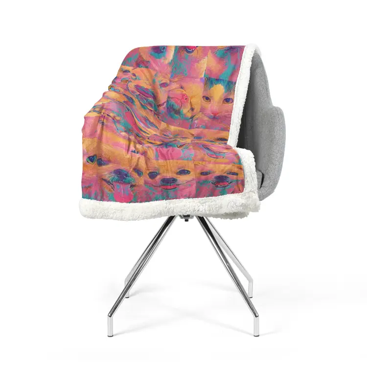 60"x78" Double-sided super soft plush blanket - Club 99 Printy6