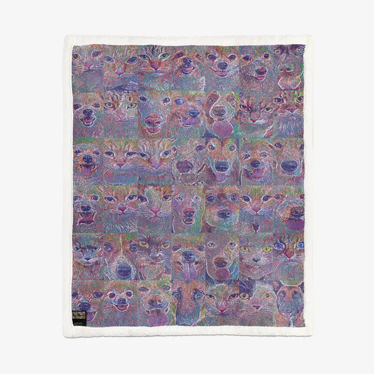 60"x78" Double-sided super soft plush blanket - Club 99 Printy6