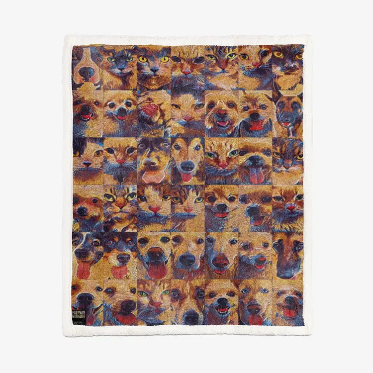 60"x78" Double-sided super soft plush blanket - Club 99 Printy6