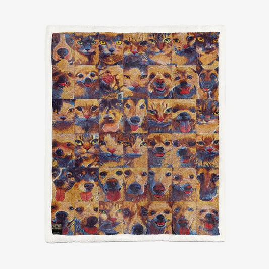 60"x78" Double-sided super soft plush blanket - Club 99 Printy6