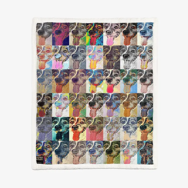 60"x78" Double-sided super soft plush blanket - Club 99 Printy6