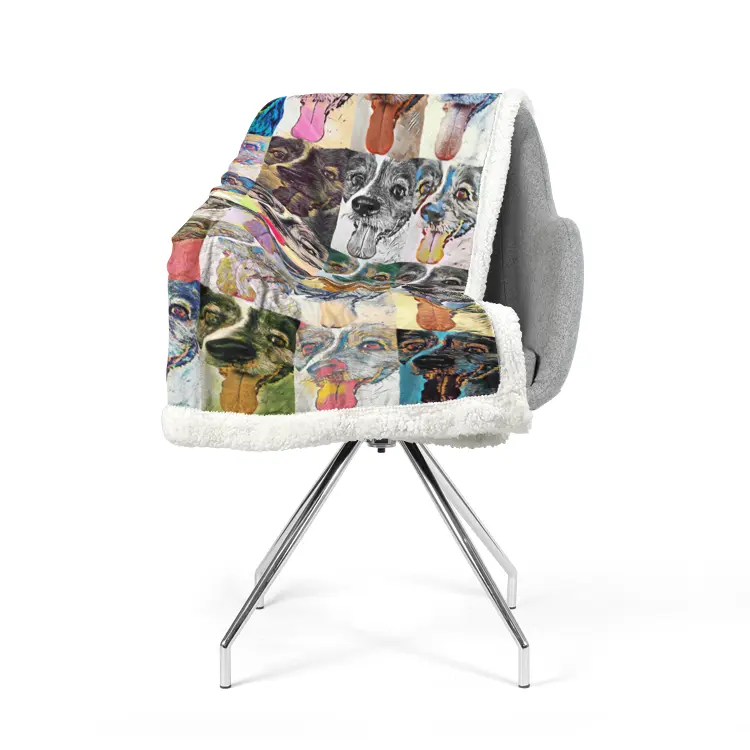 60"x78" Double-sided super soft plush blanket - Club 99 Printy6