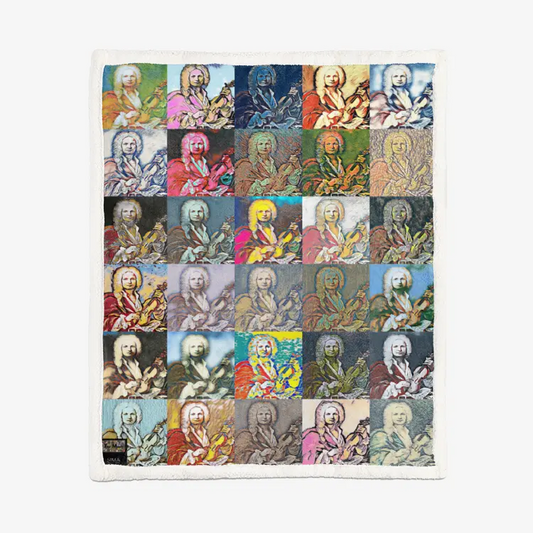 60"x78" Double-sided super soft plush blanket - Encore - Antonio Vivaldi Printy6