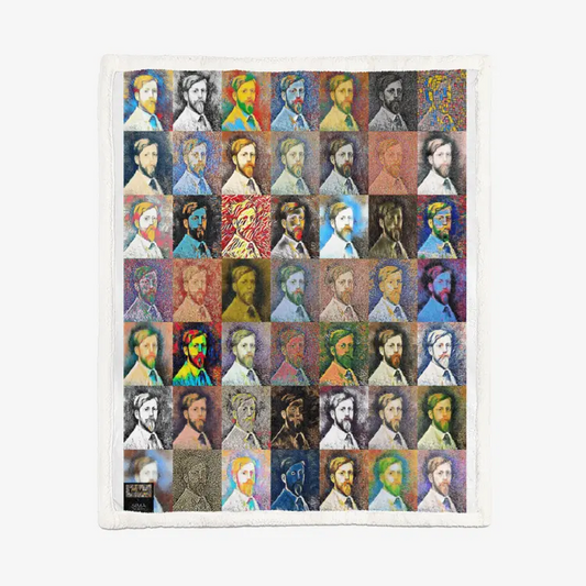 60"x78" Double-sided super soft plush blanket - Encore - Georges Seurat Printy6