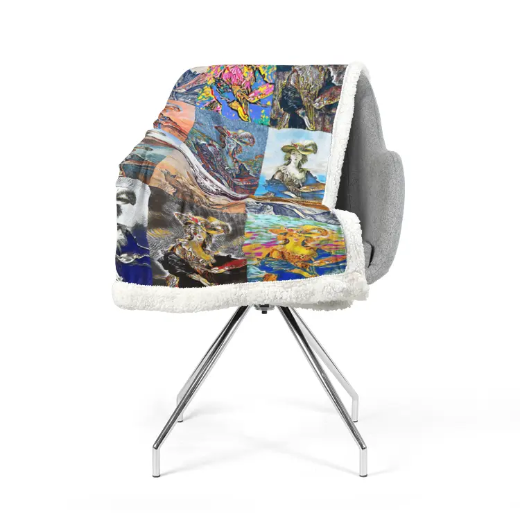 60"x78" Double-sided super soft plush blanket - School of painting - Elizabeth Lebrun Printy6