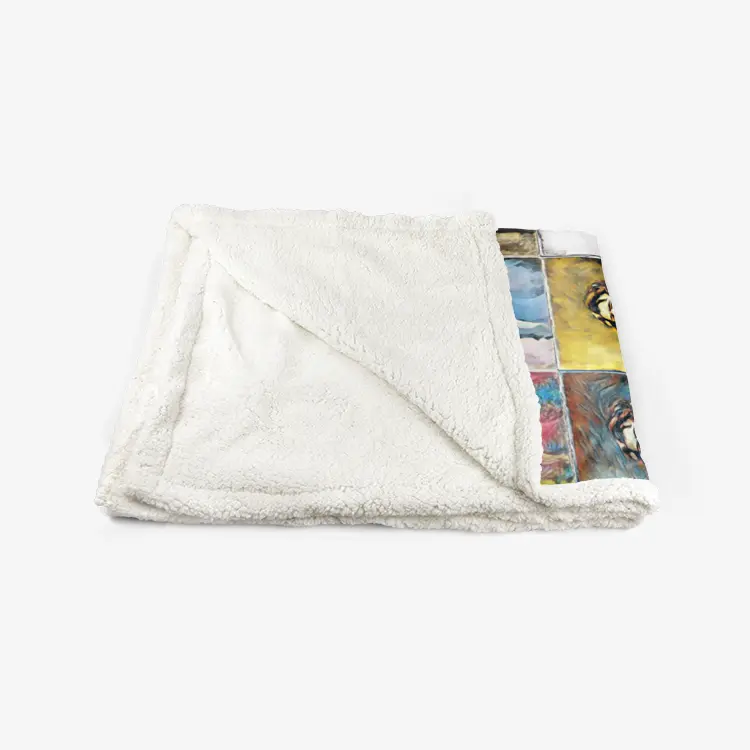 60"x78" Double-sided super soft plush blanket - School of painting - Eugene Delacroix Printy6