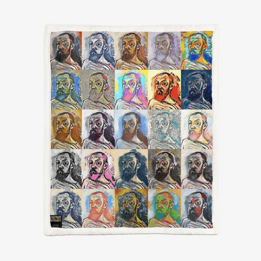 60"x78" Double-sided super soft plush blanket - School of painting - Henri Matisse Printy6