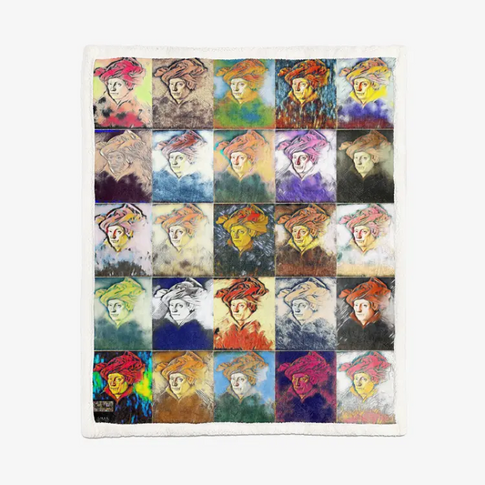 60"x78" Double-sided super soft plush blanket - School of painting - Jan Van Eyck Printy6