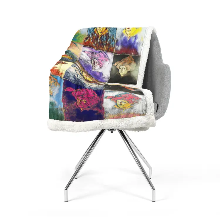 60"x78" Double-sided super soft plush blanket - School of painting - Jan Van Eyck Printy6