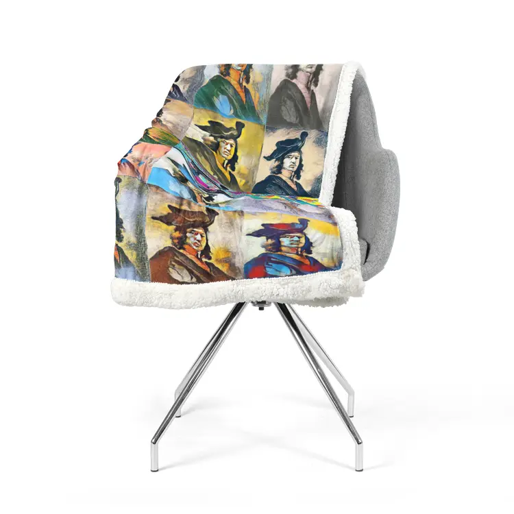 60"x78" Double-sided super soft plush blanket - School of painting - Johannes Vermeer Printy6