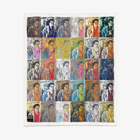 60"x78" Double-sided super soft plush blanket - School of painting - Lois Mailou Jones Printy6