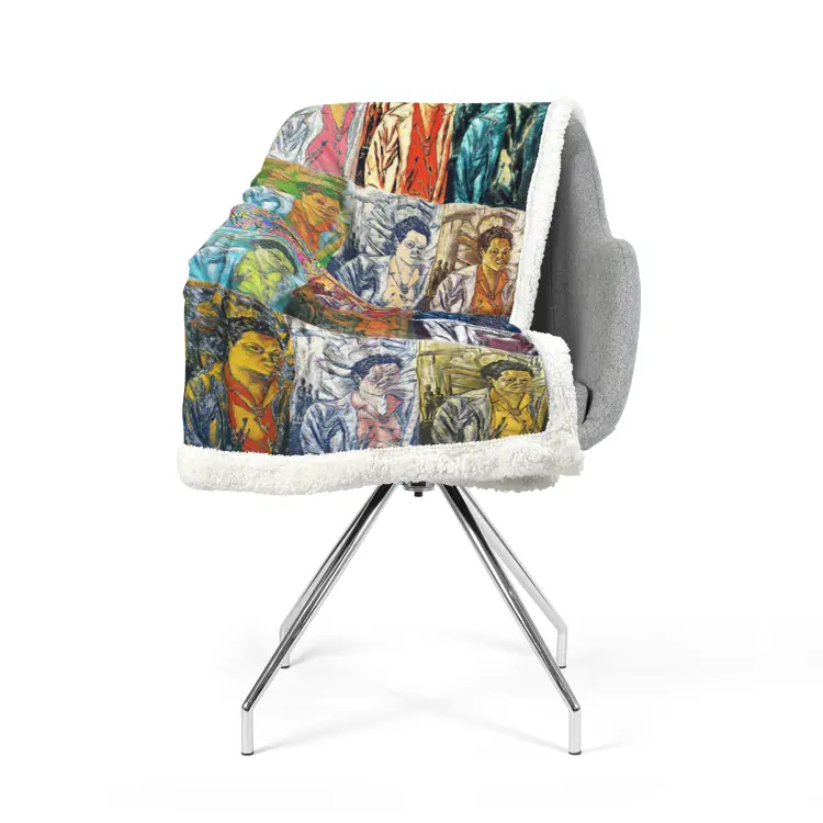 60"x78" Double-sided super soft plush blanket - School of painting - Lois Mailou Jones Printy6