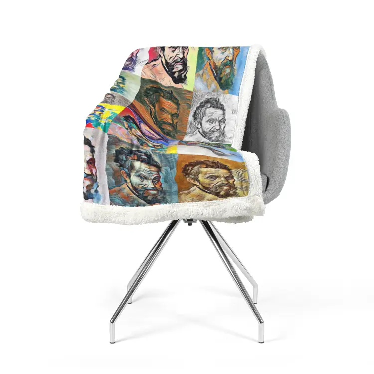 60"x78" Double-sided super soft plush blanket - School of painting - Michelangelo Buonarroti Printy6