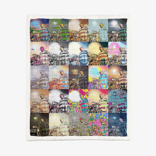 60"x78" Double-sided super soft plush blanket - School of painting - Mohammed Oumouloud Abbazi Printy6