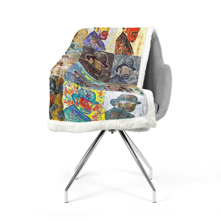 60"x78" Double-sided super soft plush blanket - School of painting - Paul Cezanne Printy6