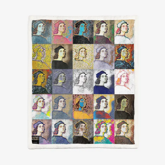 60"x78" Double-sided super soft plush blanket - School of painting - Raphael Da Urbino Printy6
