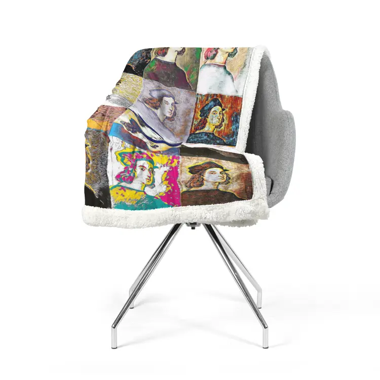 60"x78" Double-sided super soft plush blanket - School of painting - Raphael Da Urbino Printy6