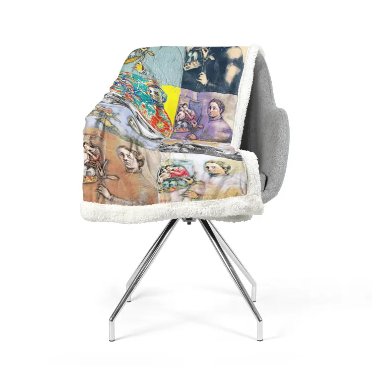 60"x78" Double-sided super soft plush blanket - School of painting - Sofonisba Anguissola Printy6