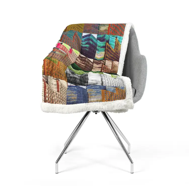 60"x78" Double-sided super soft plush blanket - The show must go on - Playa Vista district Printy6