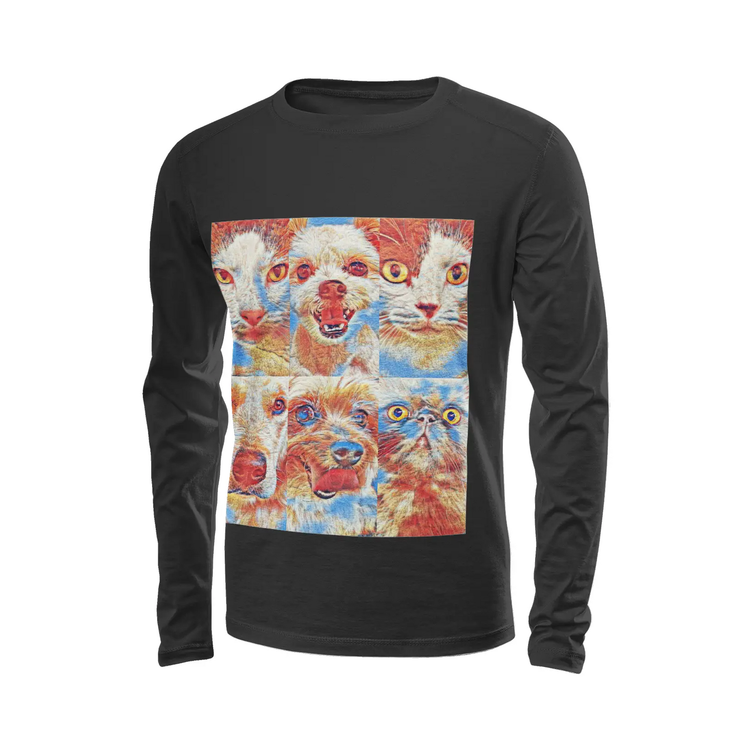Black Long sleeve t-shirt - Club 99 Printy6