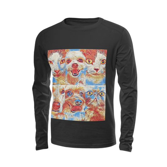 Black Long sleeve t-shirt - Club 99 Printy6