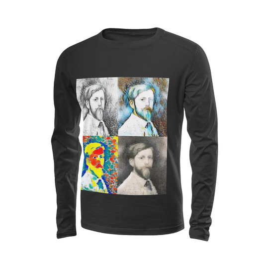 Black long Sleeve t-shirt - Encore - Georges Seurat Printy6