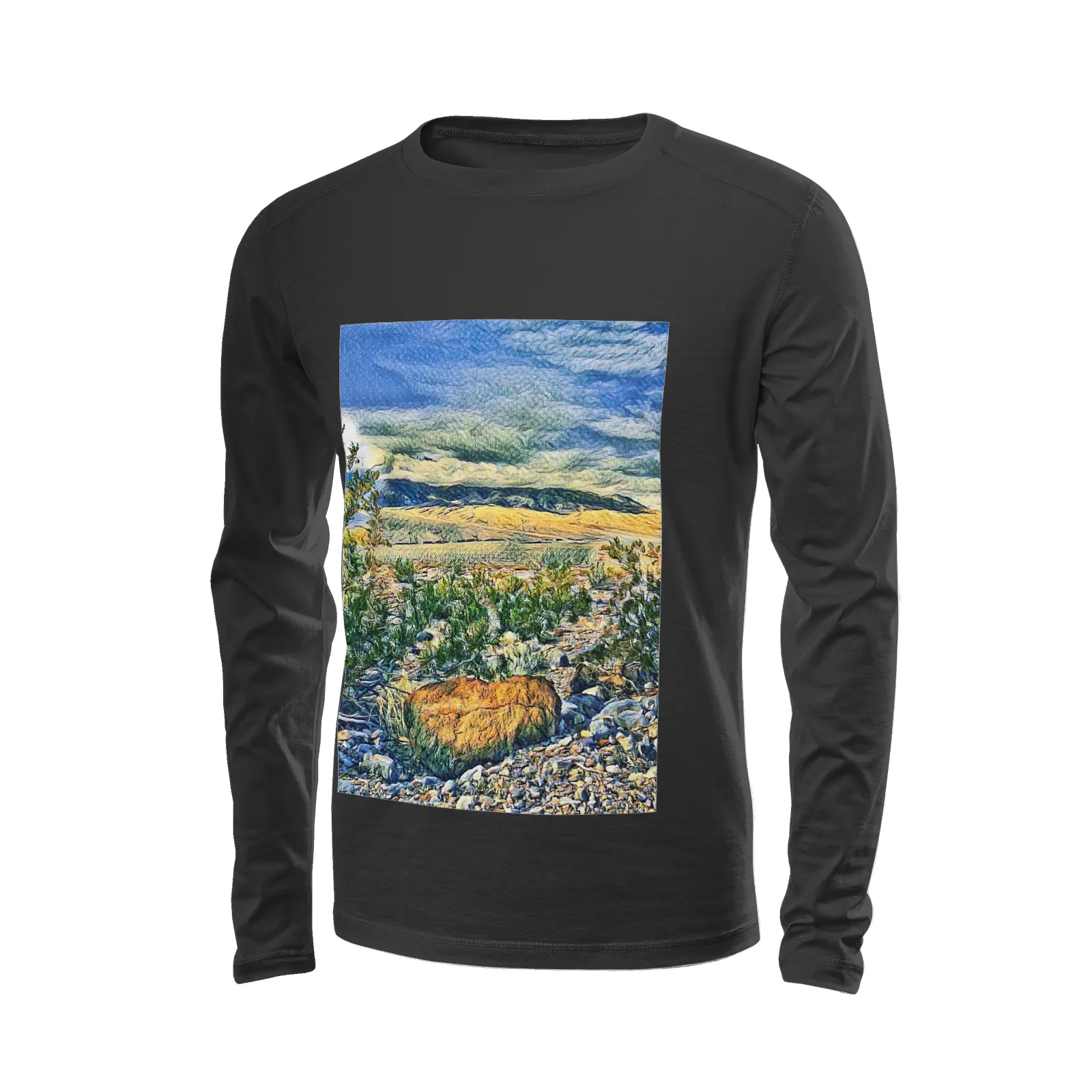 Black long sleeve T-shirt - Southern California (13) Printy6
