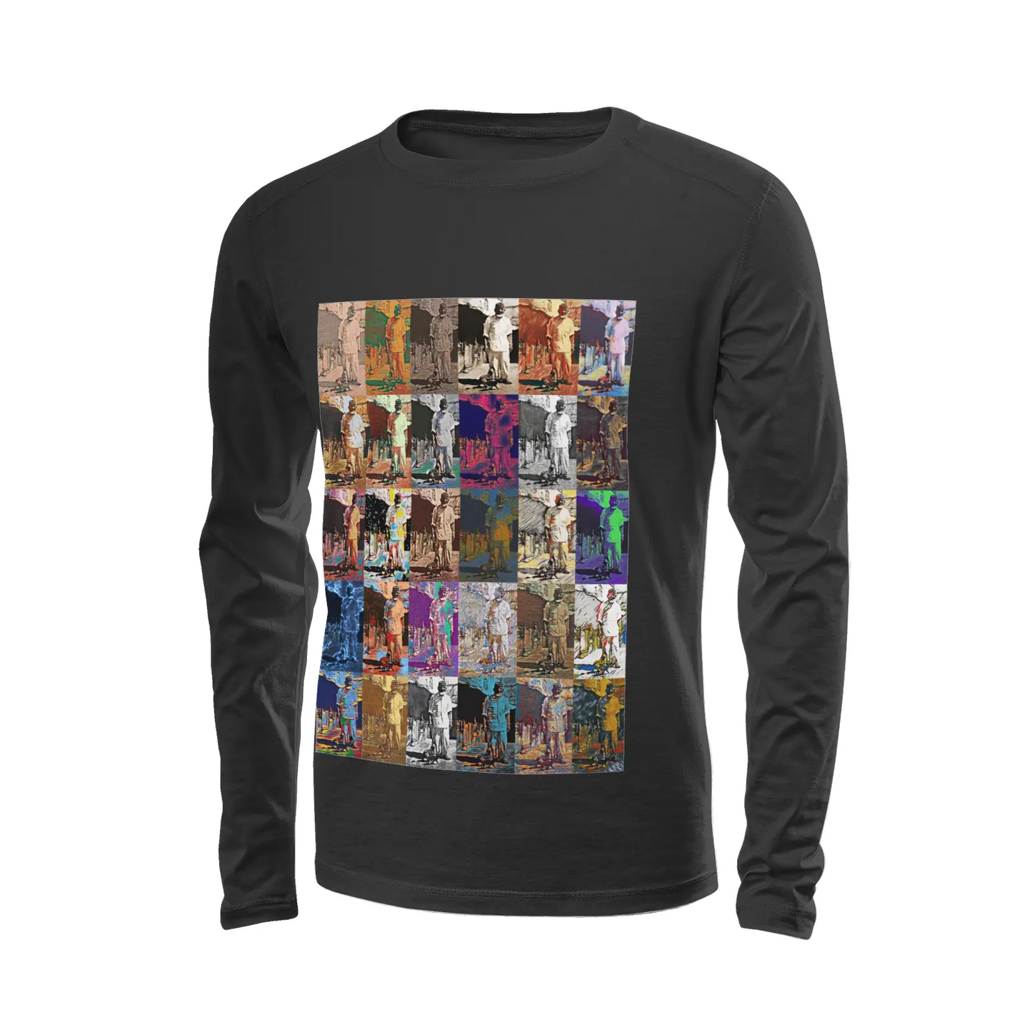 Black long sleeve t-shirt - Batbat Printy6