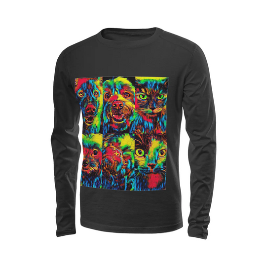 Black long sleeve t-shirt - Club 99 Printy6