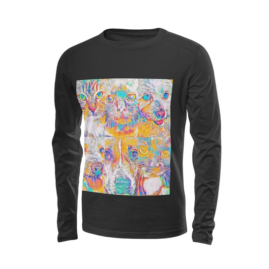 Black long sleeve t-shirt - Club 99 Printy6