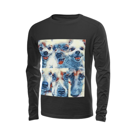 Black long sleeve t-shirt - Club 99 Printy6